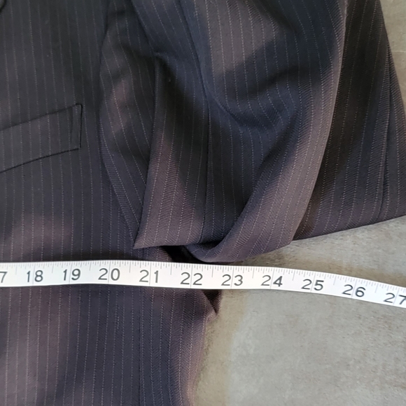 Ermenegildo Zegna Blazer Suit Jacket, Men's, Black Pinstripe, Size 44S - Picture 8 of 14